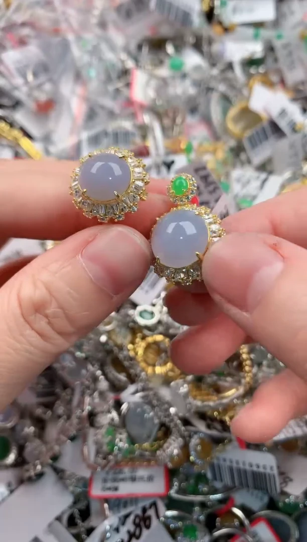 银S925镶嵌戒指翡翠777----4