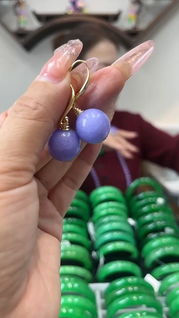 【闪购商品】翡翠耳饰未镶嵌闪49 耳坠