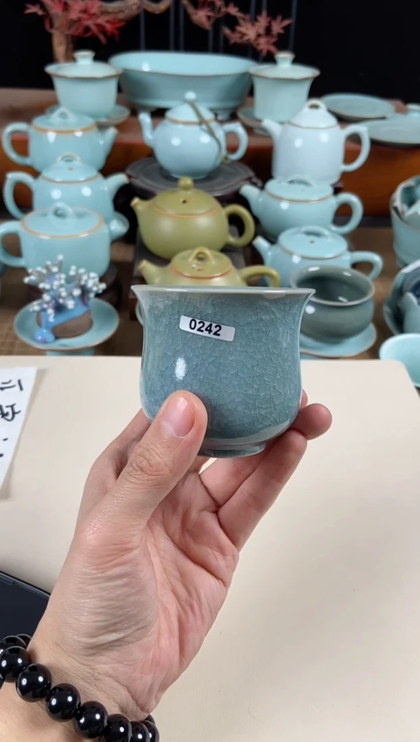 【闪购商品】其他242号瑕玉兰杯原泥胎纯手拉煤柴烧