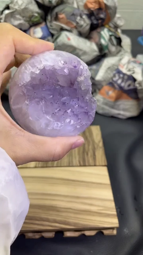 未镶嵌大型摆件（非配饰）紫晶308号开口笑