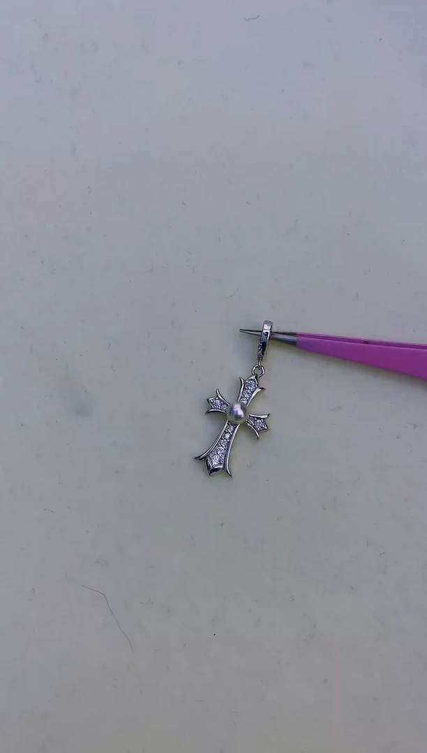 银S925镶嵌海水珍珠饰品设计款吊坠