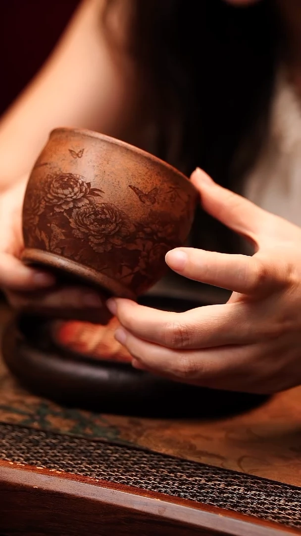 茶杯紫砂宜兴原矿紫砂 全手工制作