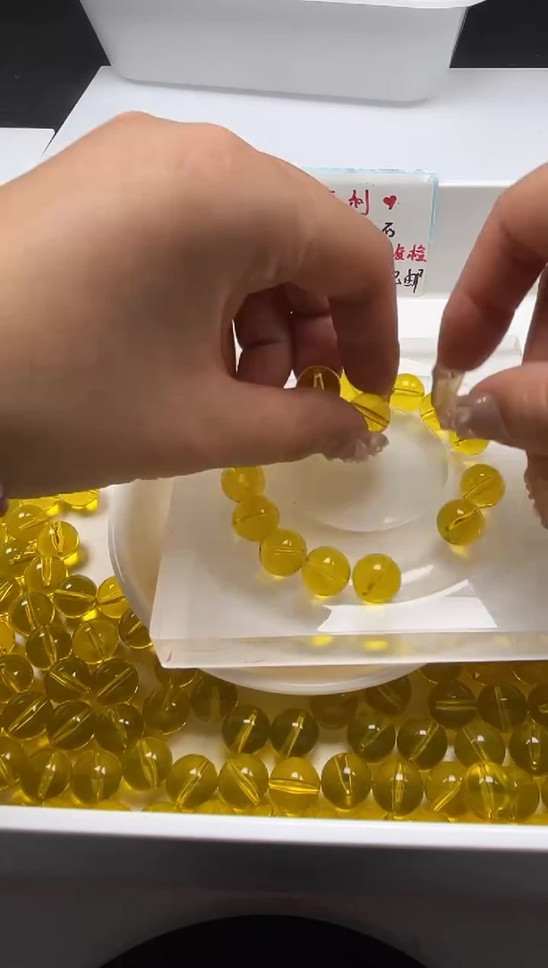 蜜蜡颈饰未镶嵌w610蓝珀12mm*10颗