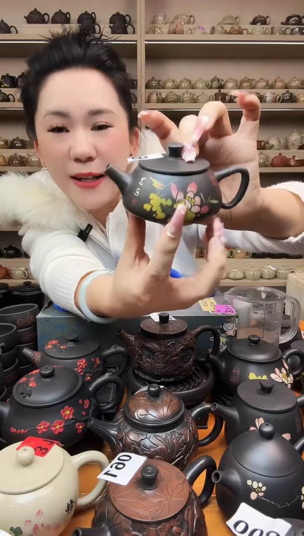 壶瑕疵无礼盒 120cc彩填石瓢 069