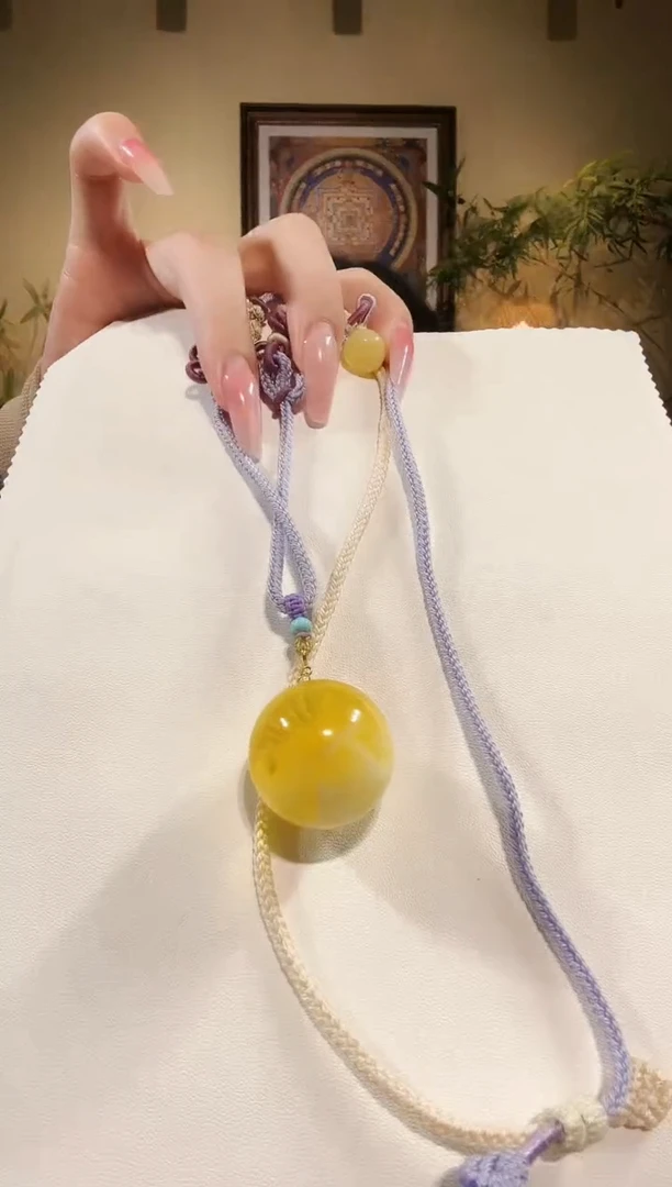 琥珀颈饰未镶嵌项链