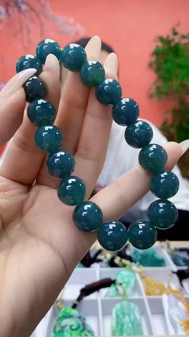 未镶嵌定制翡翠4898ty-毛货手串225