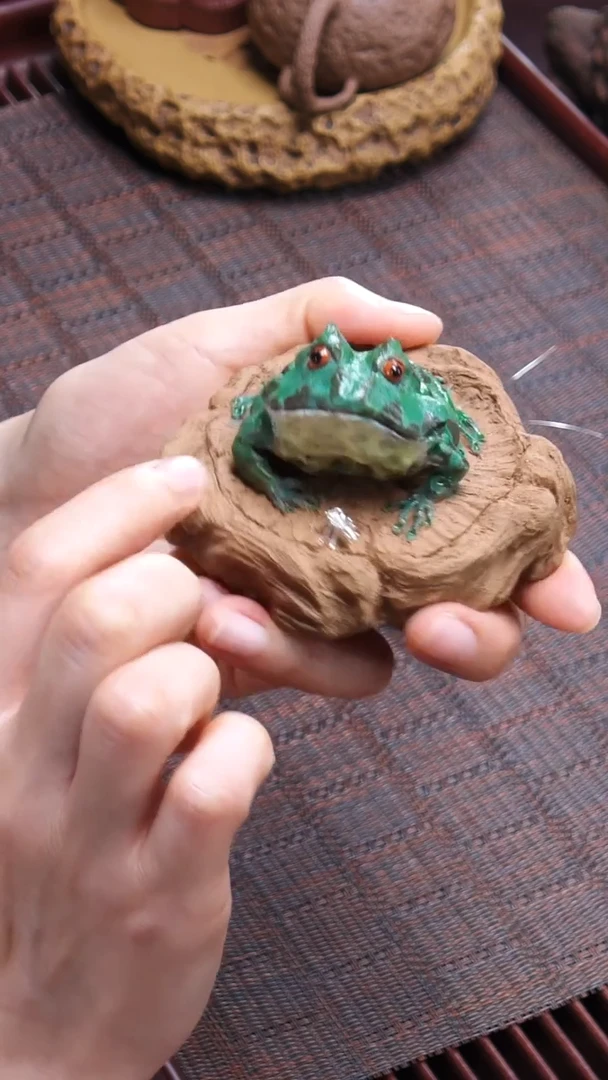 【闪购商品】紫砂茶宠刘祖铭《角蛙》（矮款）