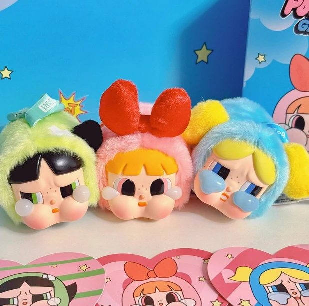 【直播拆盒】哭娃CRYBABY飞天小女警搪胶脸系列毛绒盲盒挂件礼物