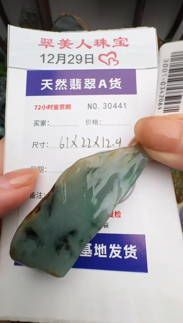 颈饰未镶嵌翡翠原石30441