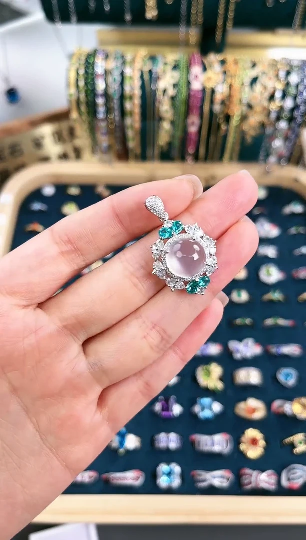 【闪购商品】月光石吊坠(不含链)银S925镶嵌Y-292