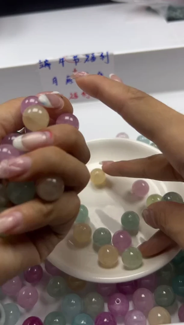 未镶嵌颈饰碧玺w2524彩虹碧玺12mm*10颗