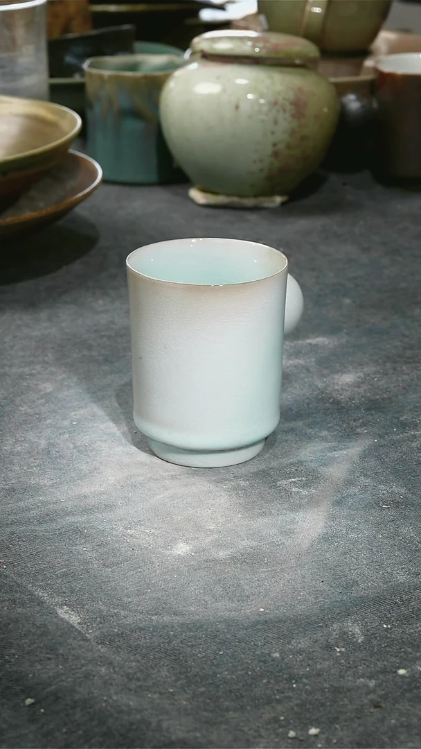 【闪购商品】碗浪鬼柴烧釉绘柴烧 杯