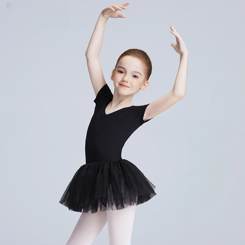 儿童舞蹈服芭蕾舞裙女童夏季公主纱裙中国舞跳舞练功服形体演出服