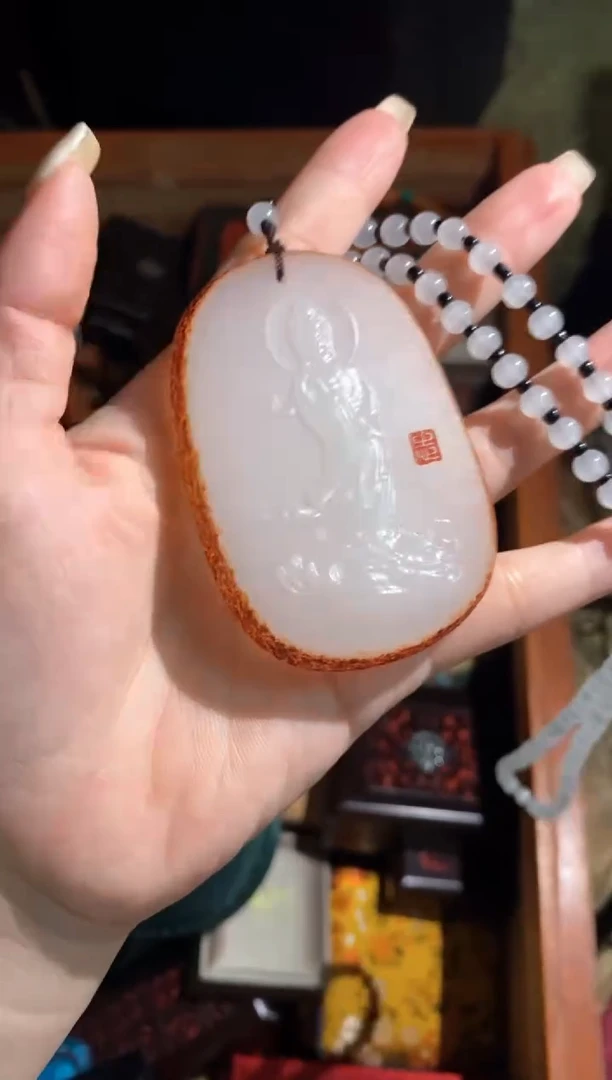 颈饰未镶嵌和田玉（子料）永玉阁精品专属摆件