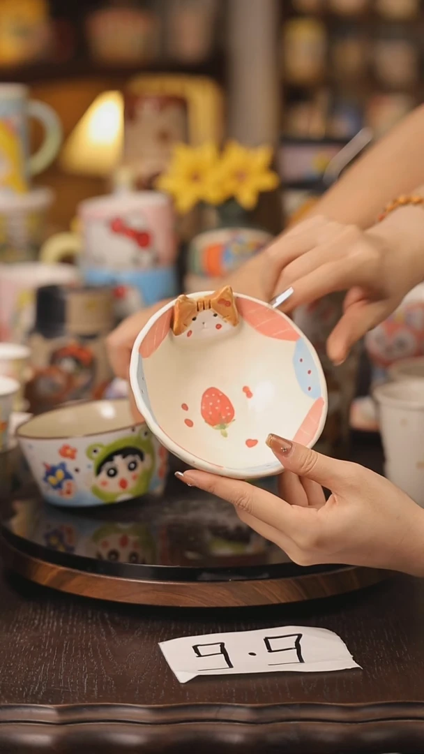 摆件景德镇釉下彩绘设计师款式陶瓷