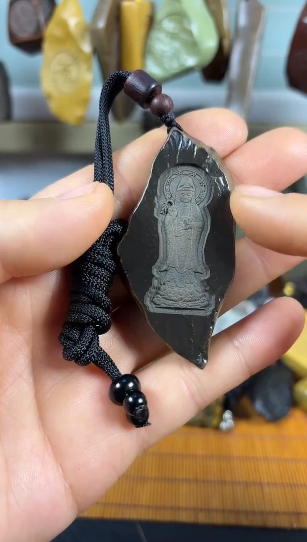 原石雕刻   默认打孔穿绳82