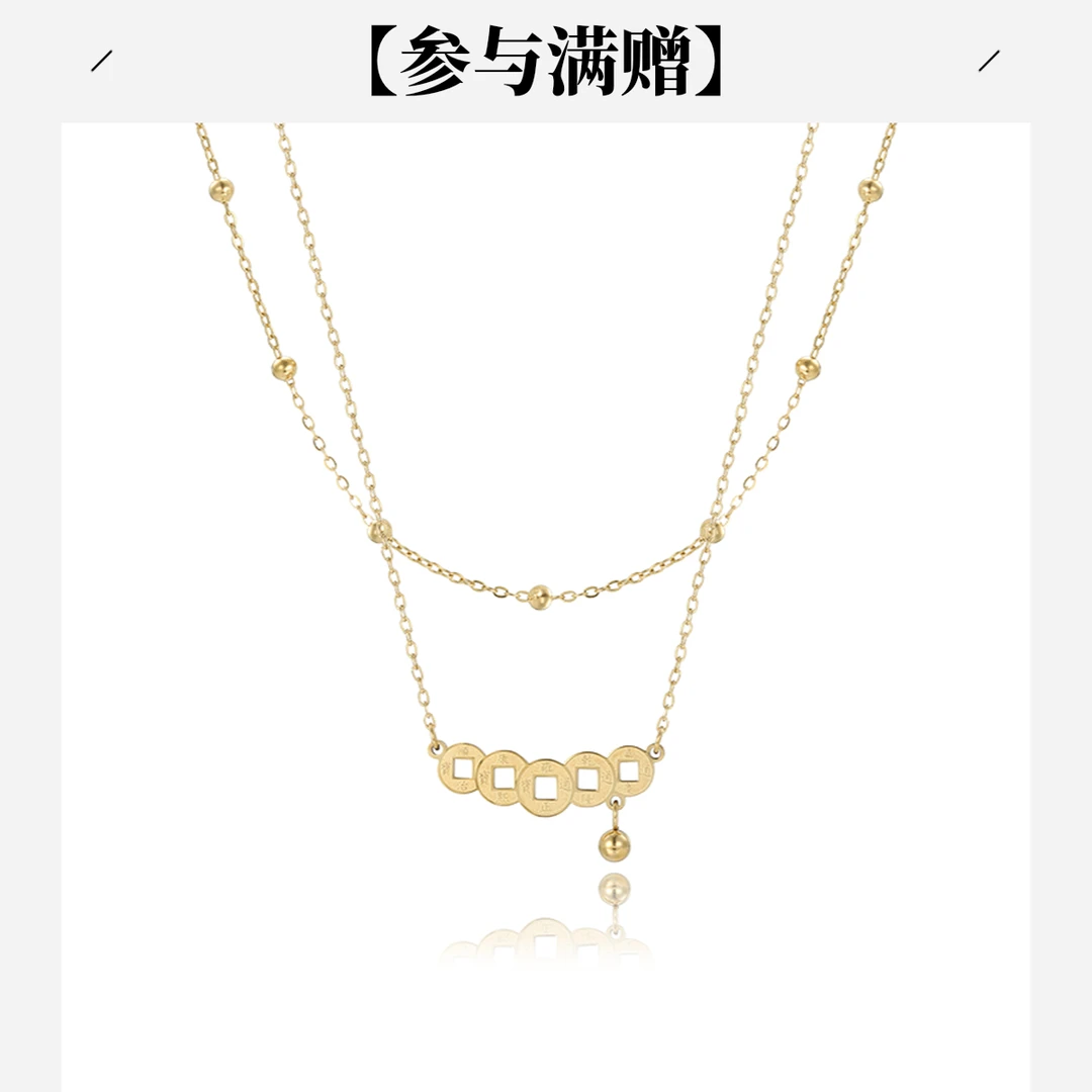 XUPING/旭平首饰 不锈钢项链 秋上新  铜钱项链 GDD T001050874