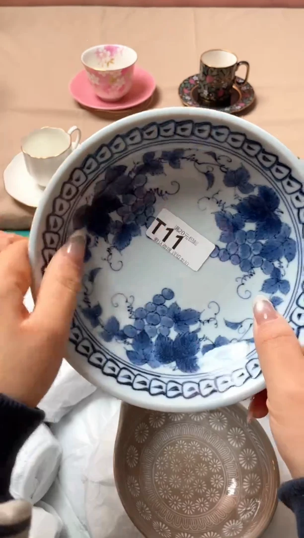 瓷片小*呆瓷器瓷器T11