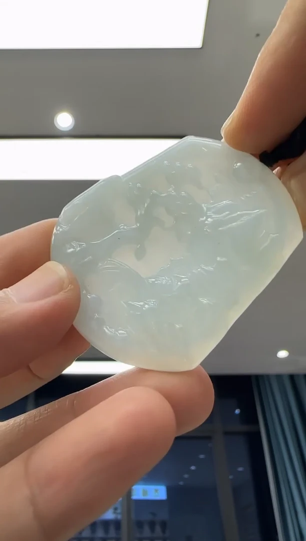 颈饰未镶嵌翡翠天然翡翠A货孤品一件
