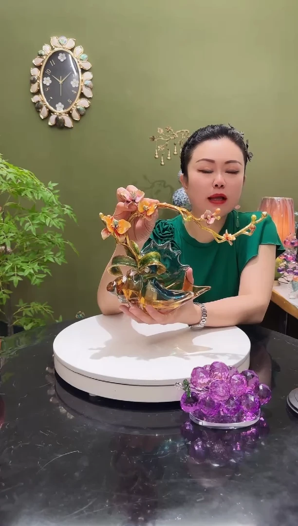 琉璃合金珐琅彩  螺生花