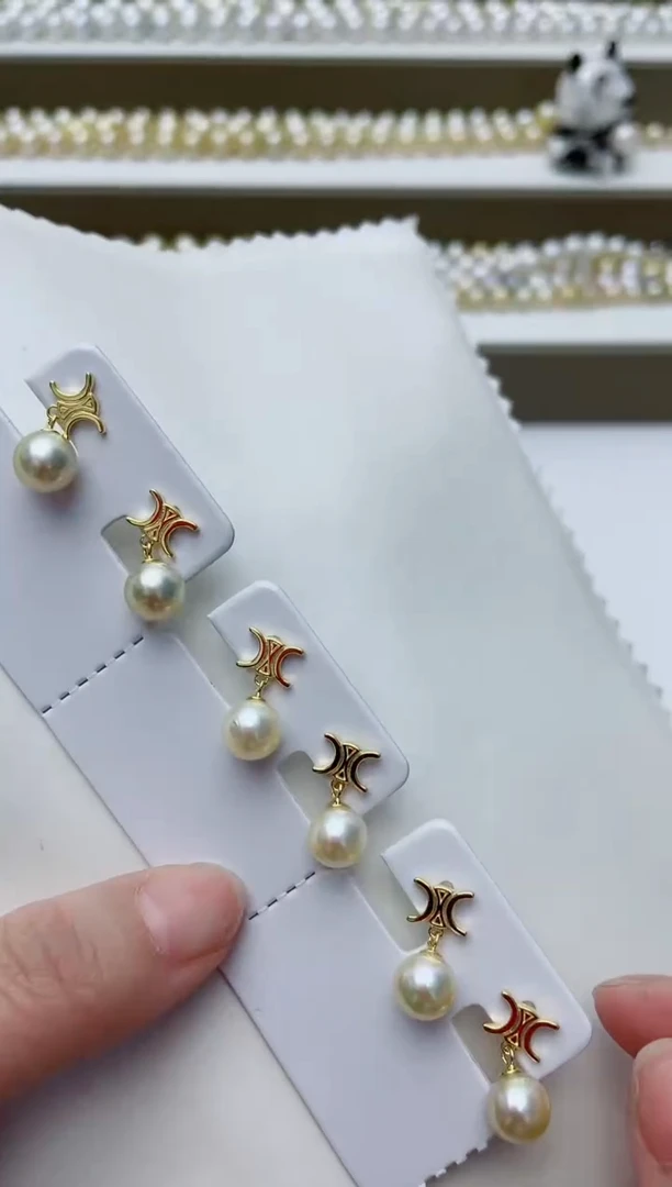 【闪购商品】海水珍珠耳饰银S925镶嵌A85商品多样性发其一