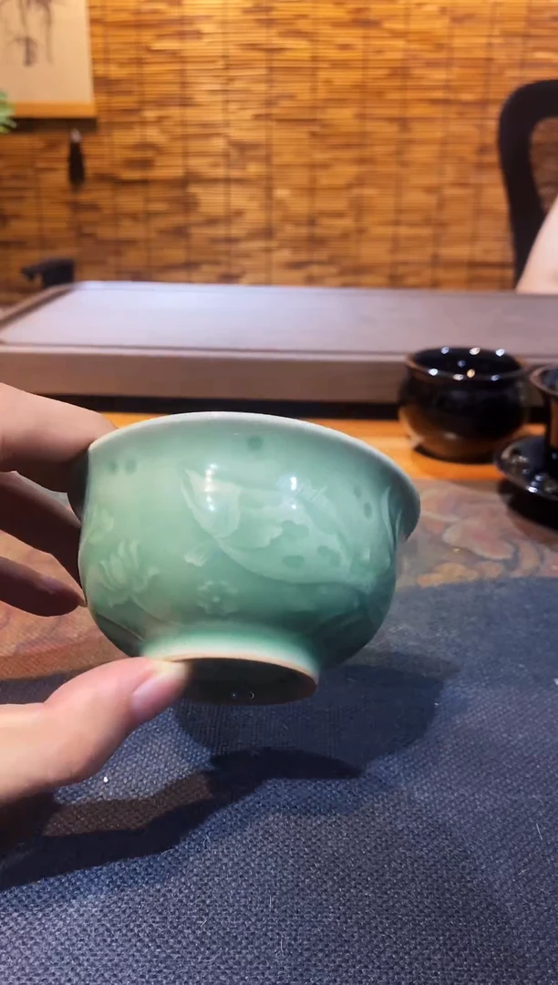 山隐青瓷气烧杯子  梅子青70CC