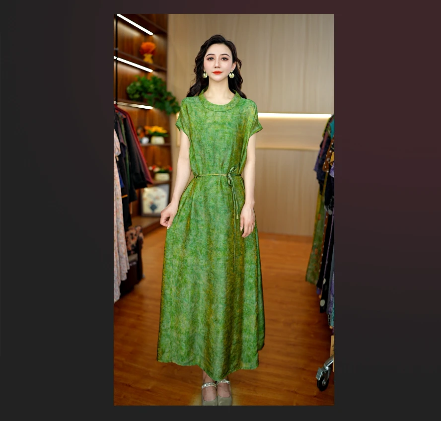 3511-18只此青绿）新款女士连衣裙