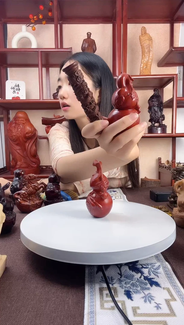 紫檀木类端景台葫芦雷击木摆件