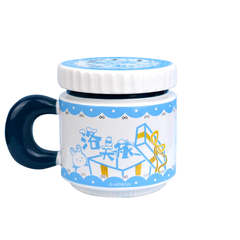 712洛天依暖冬依伴大耳杯幸运石正版联名vinger周边动漫陶瓷杯