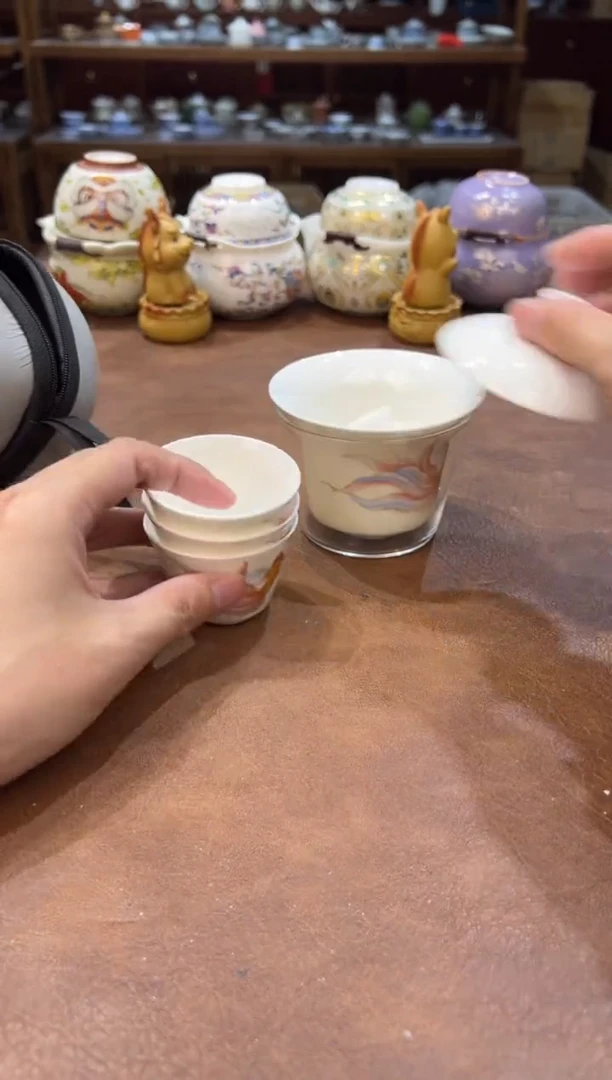 真的很便宜会开片的旅行茶具