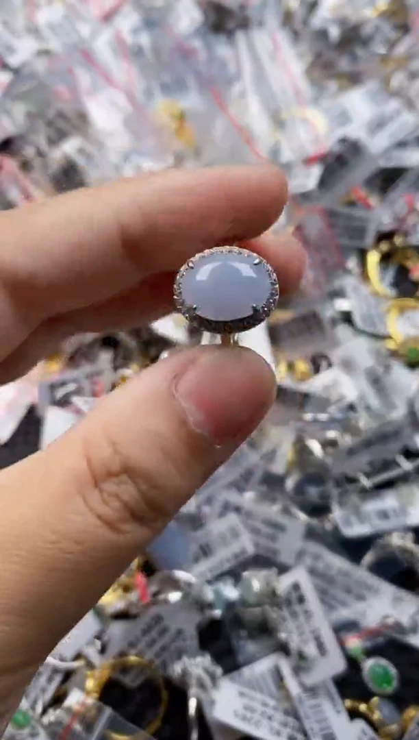 翡翠戒指银S925镶嵌1212      1