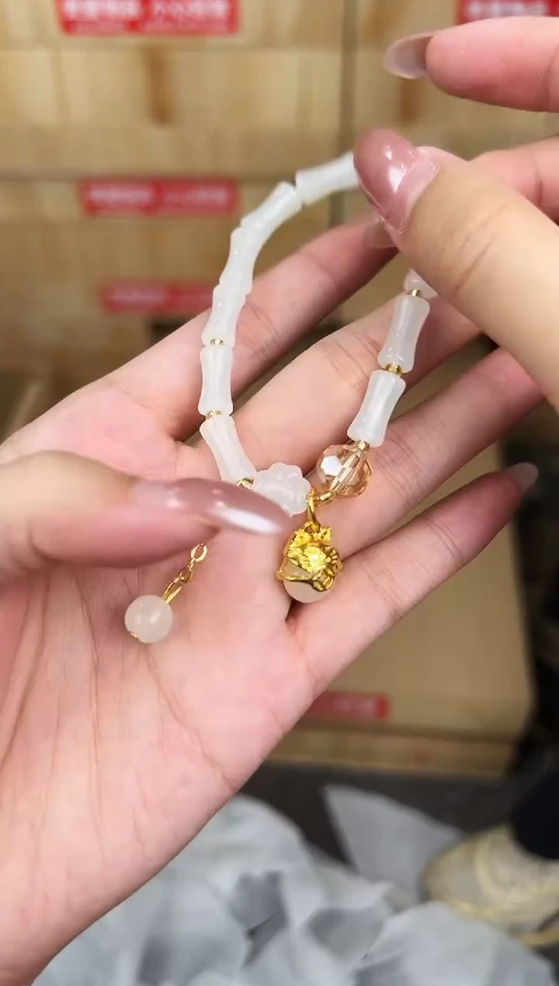 万家文玩阁白玉髓竹节-无礼盒