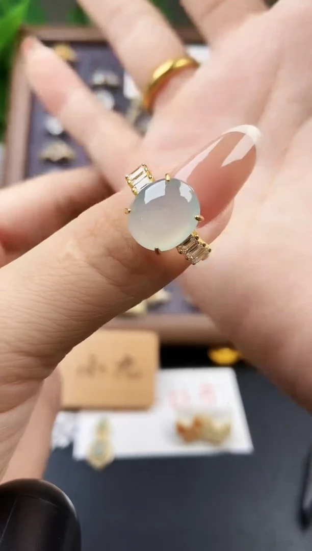 银S925镶嵌戒指翡翠21
