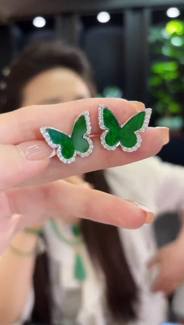 未镶嵌翡翠耳饰0909缅料A货/多样性发货/一件