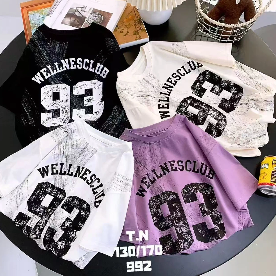 C078童年儿童夏季短袖T恤数字93