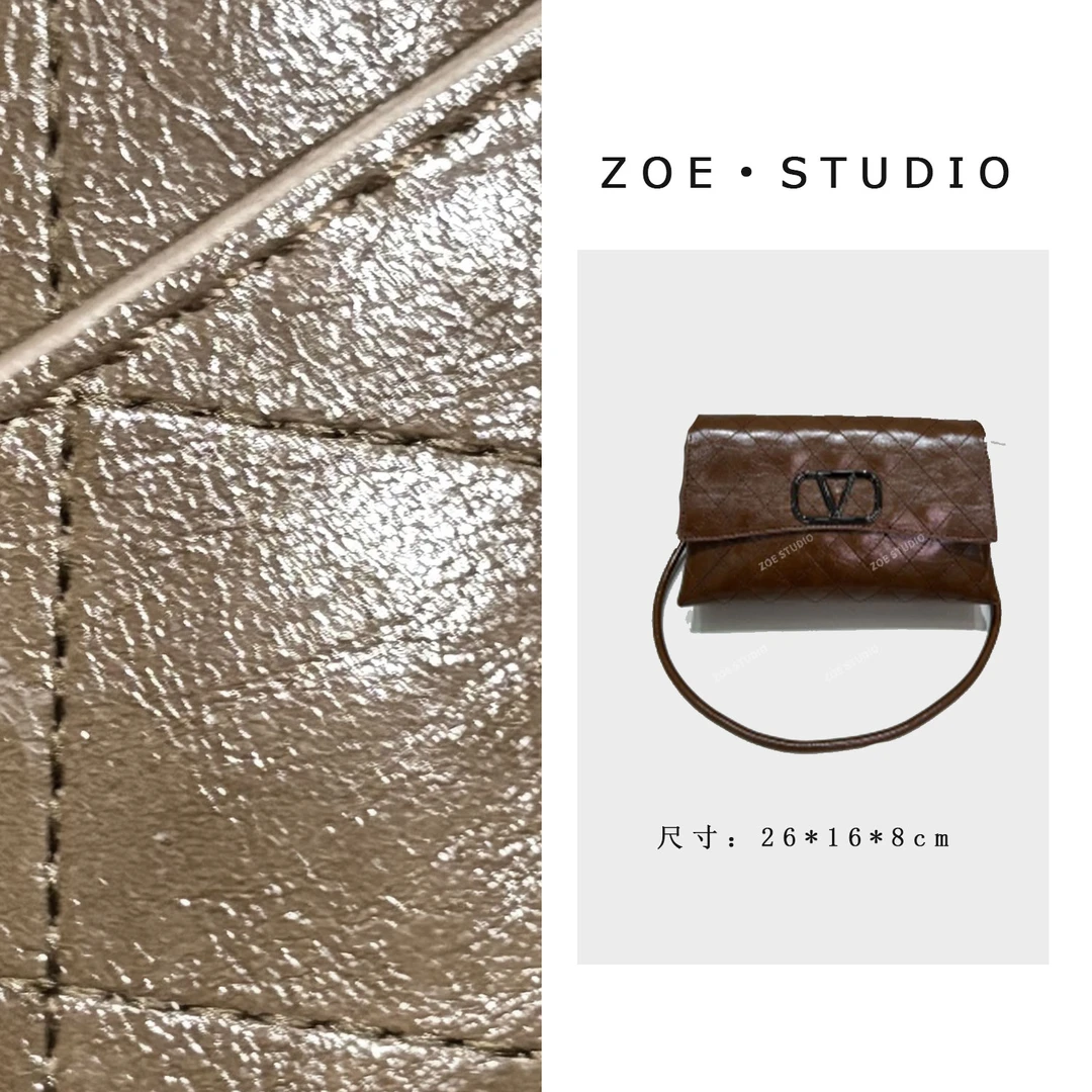 【佐伊甄选】ZT-95029-焦糖棕轻奢女士时尚潮流百搭斜挎包轻奢