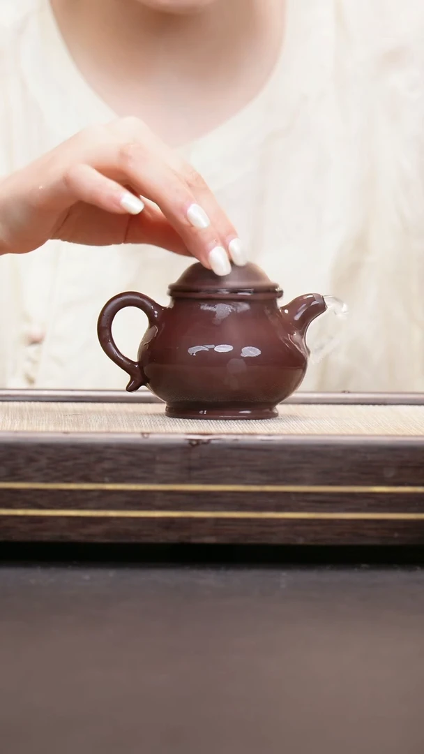 茶壶紫砂深井紫泥 潘壶