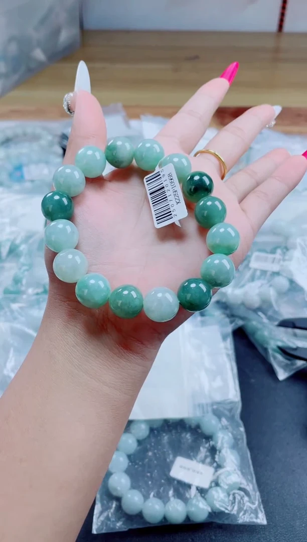 未镶嵌手链翡翠珠串