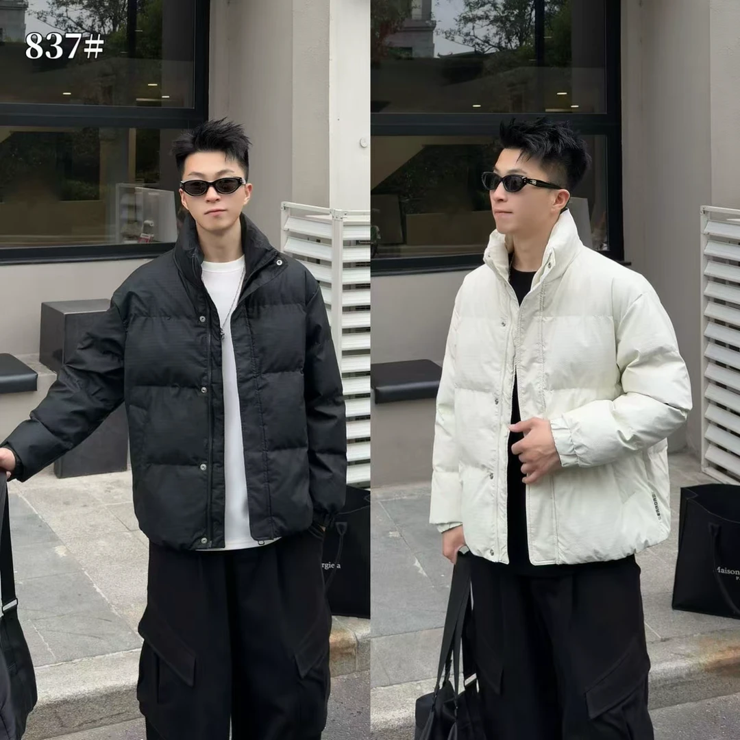 冬季加厚极简立领夹克外套837