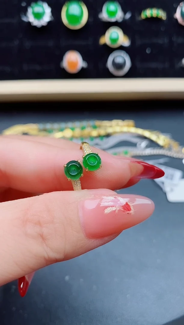 【闪购商品】翡翠戒指银S925镶嵌50850