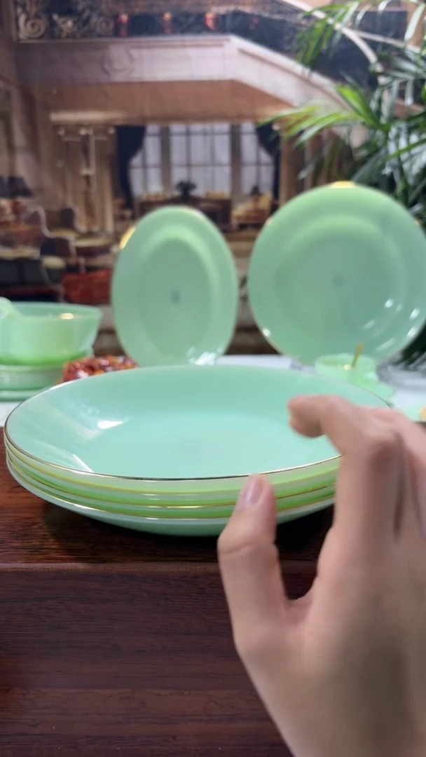 【闪购商品】....8英寸深盘6个  玉瓷【贝美】