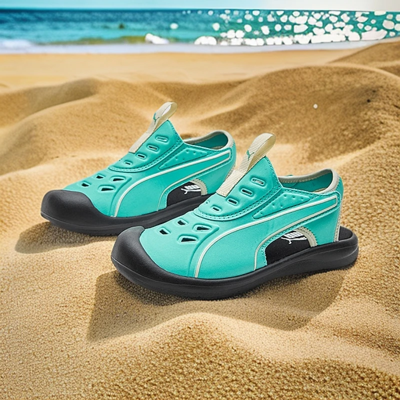 【PUMA】彪马官方正品中童拖凉鞋软底沙滩防滑撞色包头397624