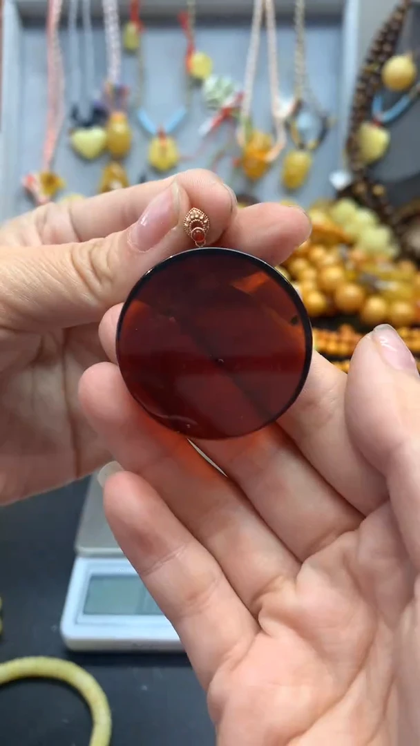 【闪购商品】琥珀珠宝奇石18K金镶嵌19