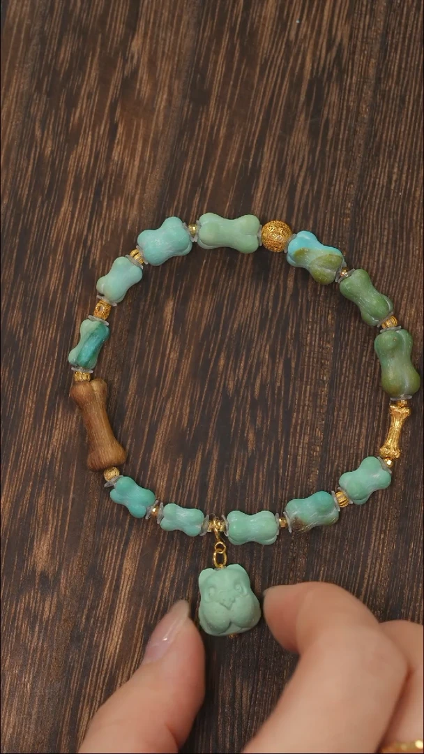 【闪购商品】绿松石手链18K金镶嵌1