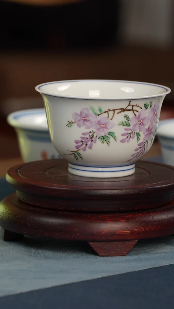 杯子省级徐传贵 紫气东来款 带证书锦盒