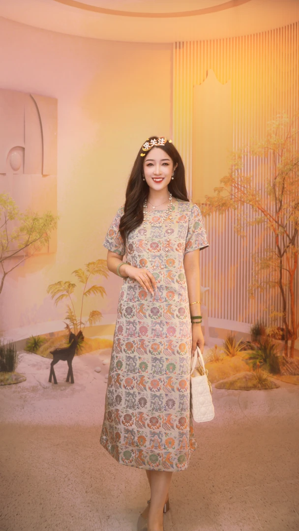 事事如意|新中式改良款双面穿女装中长款连衣裙2025B811奇奇