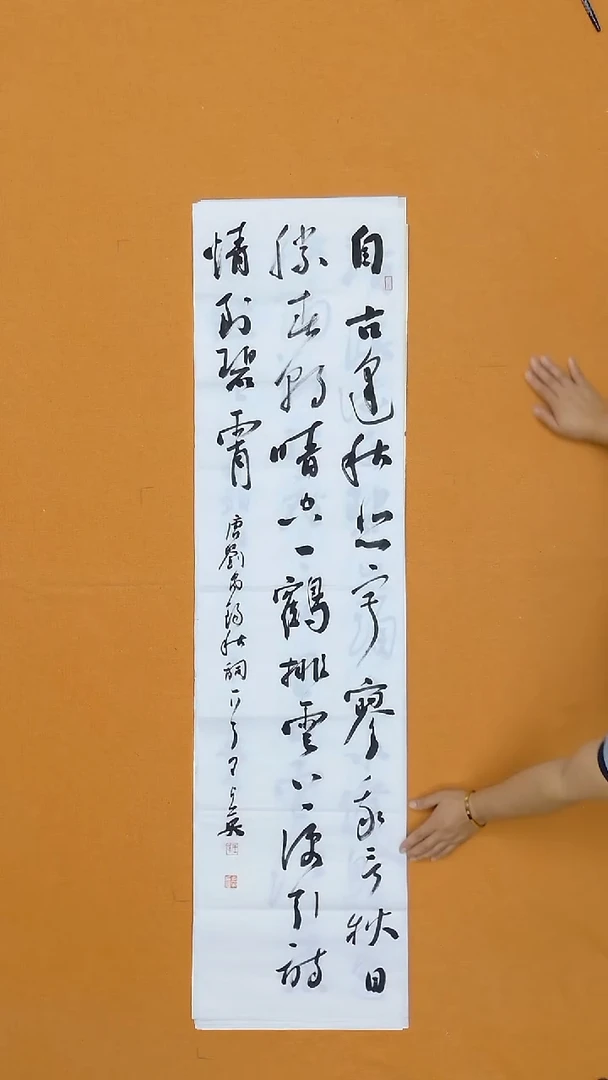 书法王占英  黑龙江理S   138*34cm