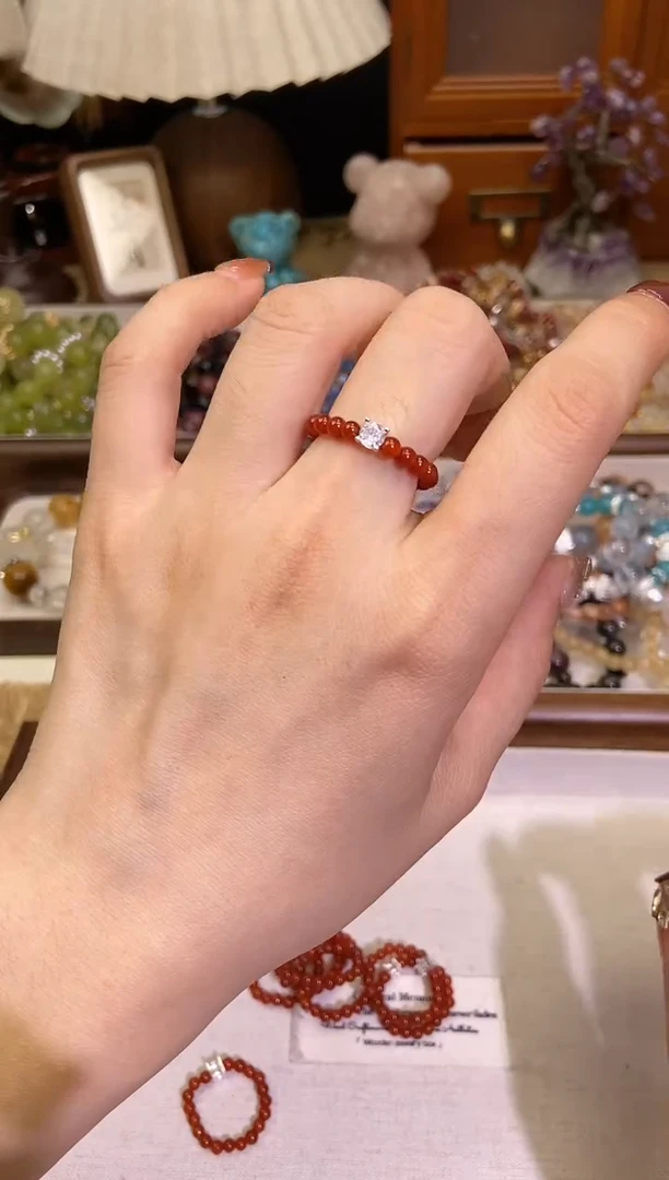 【闪购商品】玛瑙手饰银S925镶嵌933戒指