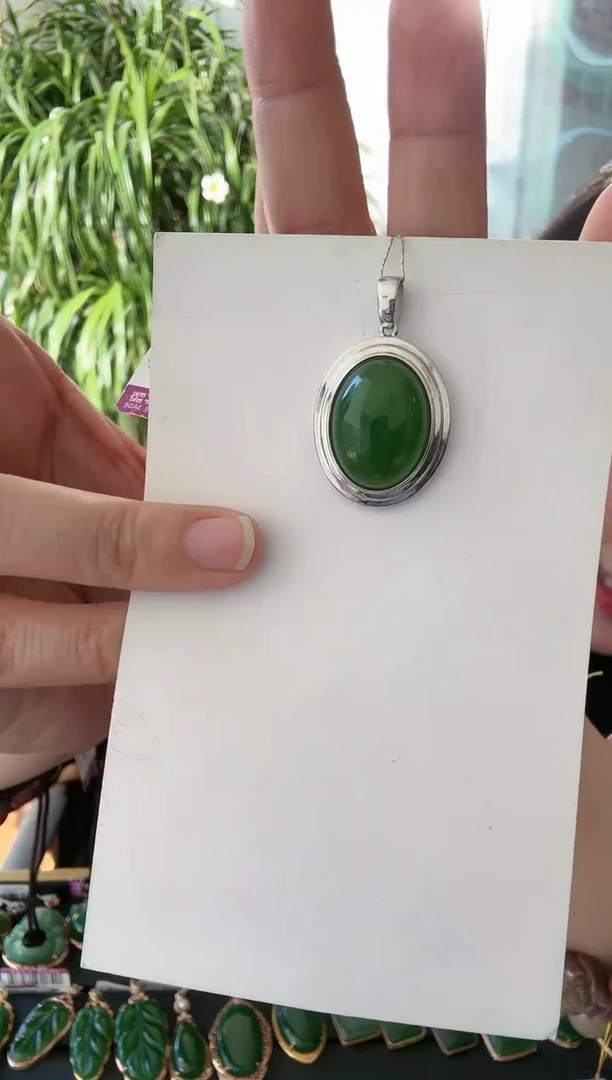 【闪购商品】和田玉Q银S925镶嵌挂坠