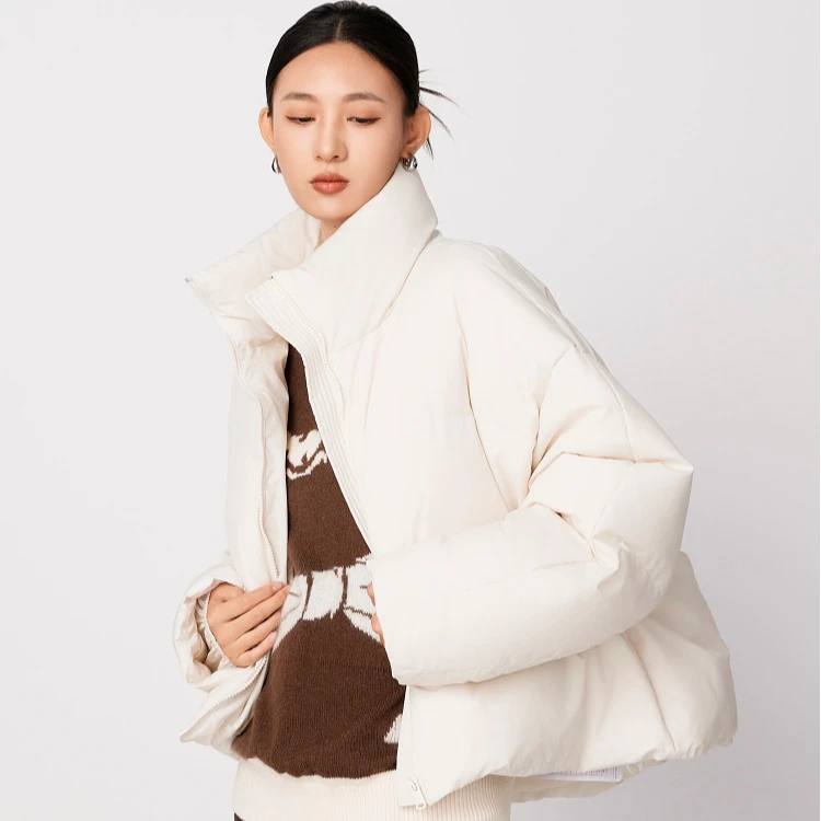 【商场同款】HPLY荷比俪新冬立领哑光面包服羽绒服HAE40560003